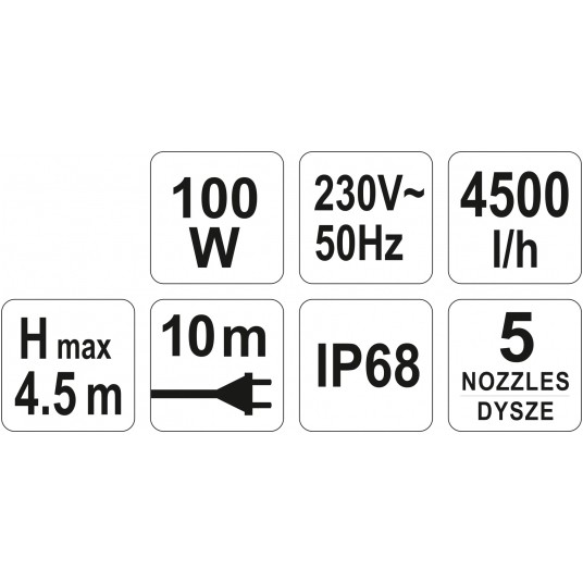 POMPA FONTANNOWA 100W 4500L/H FLO -zdjęcie numer 2