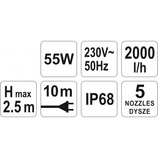 POMPA FONTANNOWA 55W 1800L/H FLO -zdjęcie numer 2