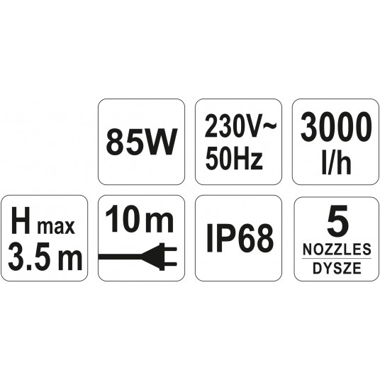 POMPA FONTANNOWA 85W 3000L/H FLO -zdjęcie numer 2