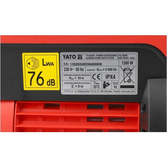 POMPA OGRODOWA Z FILTREM 1300W -zdjęcie numer 3