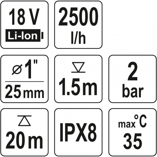 POMPA ZATAPIALNA 18V 2500 L/H - BODY -zdjęcie numer 7