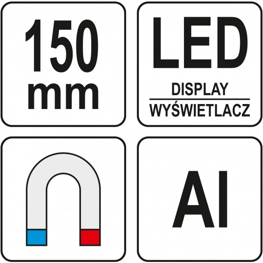 POZIOMNICA ELEKTRONICZNA 150 MM MAGNET -zdjęcie numer 7