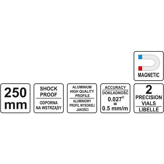 POZIOMNICA TRAPEZOWA 250 MM -zdjęcie numer 5
