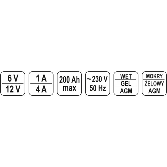 PROSTOWNIK ELEKTRONICZN 12/6V 1/4A 200Ah -zdjęcie numer 3