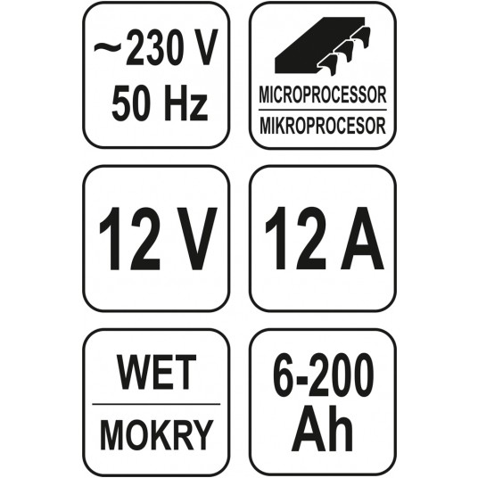 PROSTOWNIK ELEKTRONICZNY 12V 12A 6-200Ah -zdjęcie numer 3