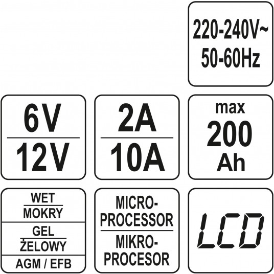 PROSTOWNIK ELEKTRONICZNY 6V/2A, 12V/10A -zdjęcie numer 7