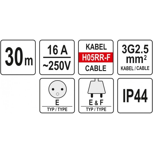 PRZEDŁUŻACZ 30M; PRZEWÓD 3G2,5MM -zdjęcie numer 7