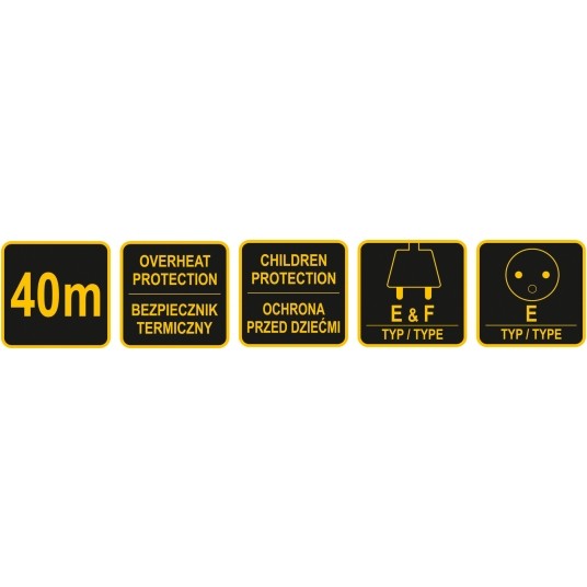 PRZEDŁUŻACZ BĘBNOWY 4G 3x1,0mm2, 40M -zdjęcie numer 4