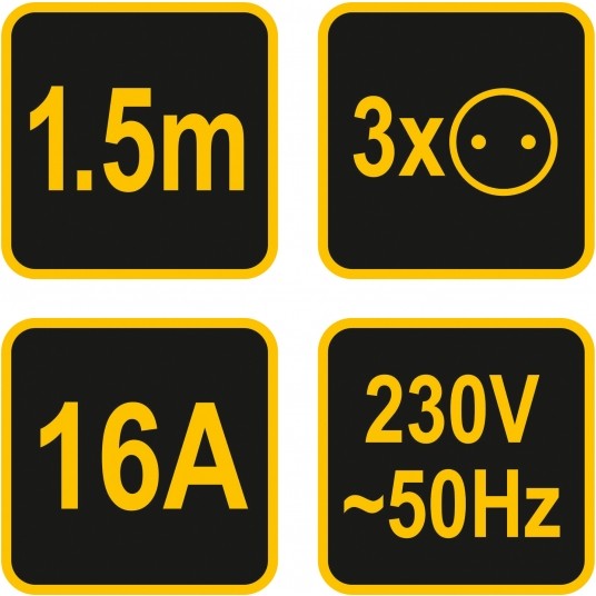 PRZEDŁUŻACZ EL. BEZ UZIEMIENIA 3G 1,5M -zdjęcie numer 5