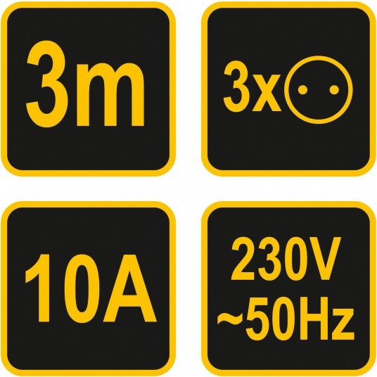 PRZEDŁUŻACZ EL. BEZ UZIEMIENIA 3G 3,0M -zdjęcie numer 4