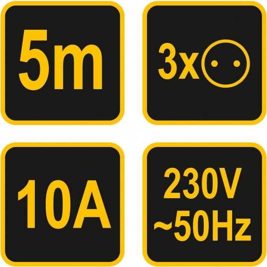 PRZEDŁUŻACZ EL. BEZ UZIEMIENIA 3G 5,0M -zdjęcie numer 4