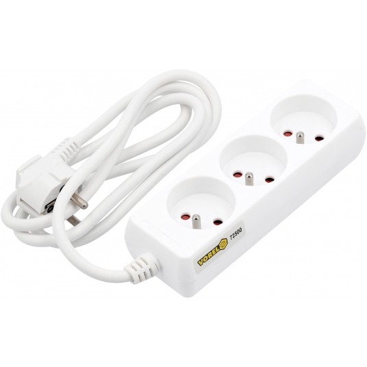 PRZEDŁUŻACZ ELEKTR./BIAŁY/ 3G Z/U 1,5M -zdjęcie numer 2