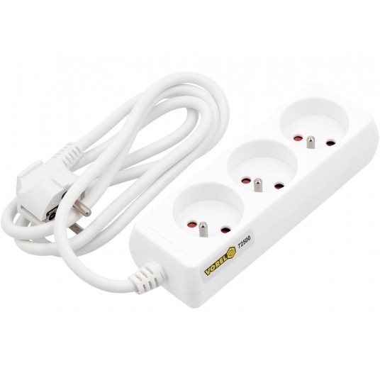PRZEDŁUŻACZ ELEKTR./BIAŁY/ 3G Z/U 1,5M -zdjęcie numer 2