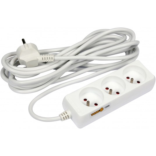 PRZEDŁUŻACZ ELEKTR./BIAŁY/ 3G Z/U 5M -zdjęcie numer 2