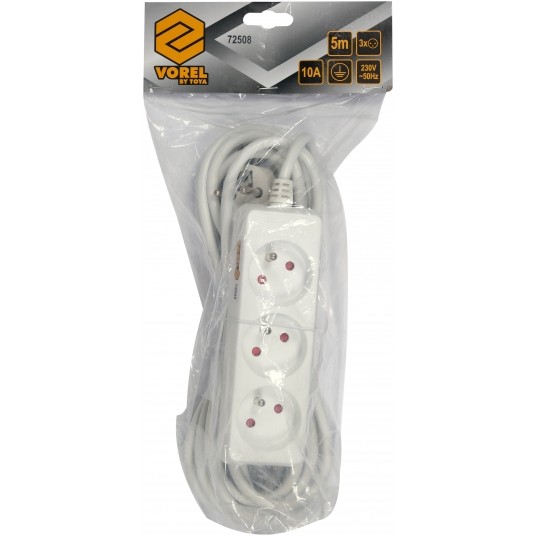 PRZEDŁUŻACZ ELEKTR./BIAŁY/ 3G Z/U 5M -zdjęcie numer 4