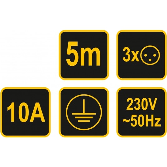 PRZEDŁUŻACZ ELEKTR./BIAŁY/ 3G Z/U 5M -zdjęcie numer 5