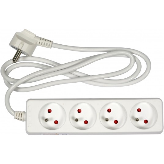 PRZEDŁUŻACZ ELEKTR./BIAŁY/ 4G Z/U 1,5 M -zdjęcie numer 1