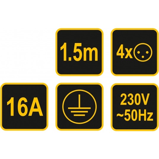 PRZEDŁUŻACZ ELEKTR./BIAŁY/ 4G Z/U 1,5 M -zdjęcie numer 5