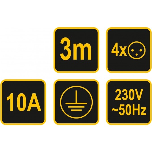 PRZEDŁUŻACZ ELEKTR./BIAŁY/ 4G Z/U 3M -zdjęcie numer 5