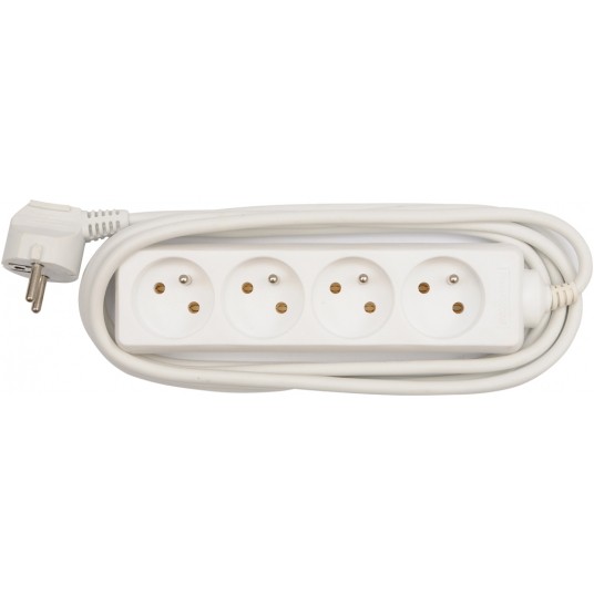 PRZEDŁUŻACZ ELEKTR./BIAŁY/ 4G Z/U 5M -zdjęcie numer 1