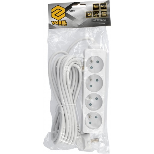 PRZEDŁUŻACZ ELEKTR./BIAŁY/ 4G Z/U 5M -zdjęcie numer 3