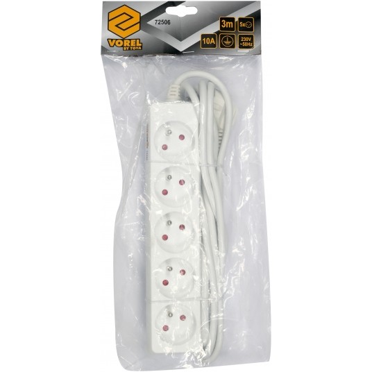 PRZEDŁUŻACZ ELEKTR./BIAŁY/ 5G Z/U 3M -zdjęcie numer 4