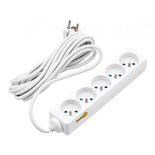 PRZEDŁUŻACZ ELEKTR./BIAŁY/ 5G Z/U 5M -zdjęcie numer 2