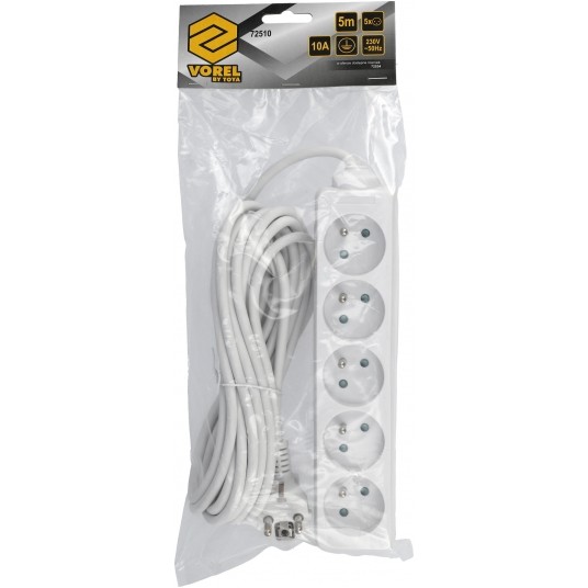 PRZEDŁUŻACZ ELEKTR./BIAŁY/ 5G Z/U 5M -zdjęcie numer 3