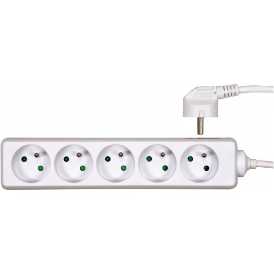 PRZEDŁUŻACZ ELEKTR./BIAŁY/ 5G Z/U 5M -zdjęcie numer 1