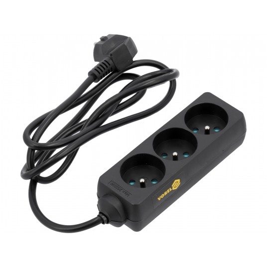 PRZEDŁUŻACZ ELEKTR./CZARNY/ 3G Z/U 1,5M -zdjęcie numer 2