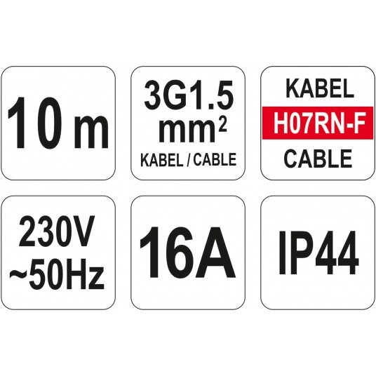 PRZEDŁUŻACZ IP44, 10M, 3G1,5MM -zdjęcie numer 4