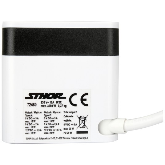 PRZEDŁUŻACZ KOSTKA Z USB 3G Z/U 1,5M -zdjęcie numer 5