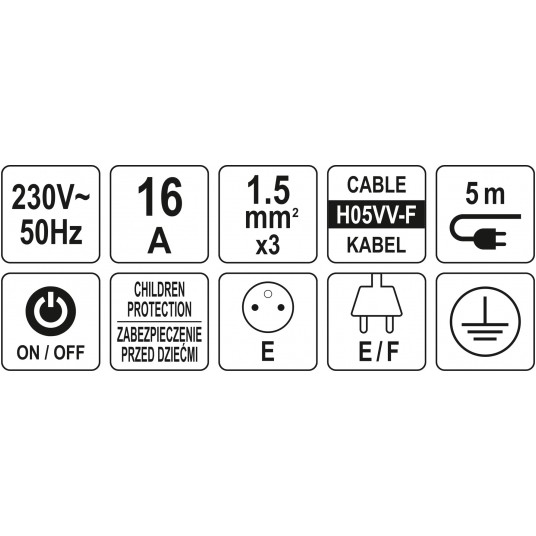 PRZEDŁUŻACZ LISTWA ZASIL. 3G Z/U 5M -zdjęcie numer 5