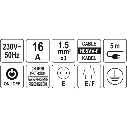 PRZEDŁUŻACZ LISTWA ZASIL. 4G Z/U 5M -zdjęcie numer 5