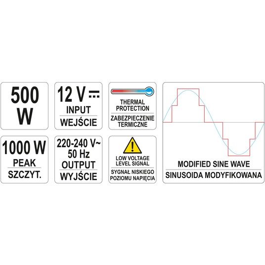 PRZETWORNICA NAPIĘCIA 12/230V 500W -zdjęcie numer 6