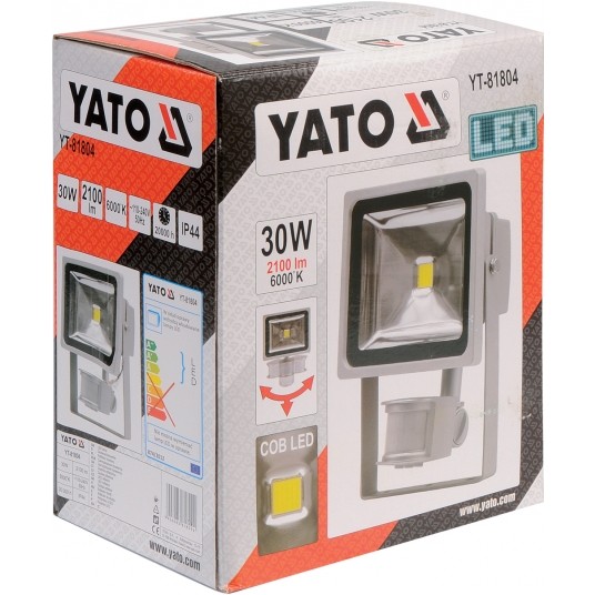 REFLEKTOR DIOD.30W 2100LM CZUJ. YATO -zdjęcie numer 5