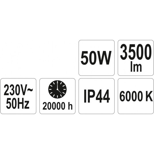 REFLEKTOR DIOD.50W 3500LM YATO -zdjęcie numer 7