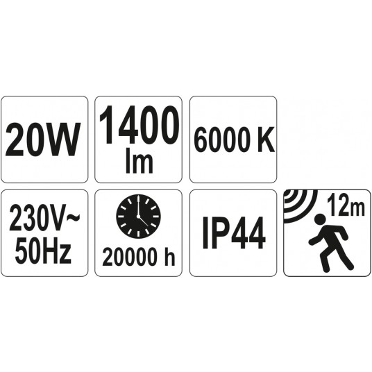 REFLEKTOR DIOD. Z CZUJN. RUCHU 20W -zdjęcie numer 6