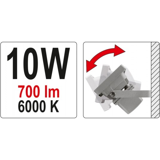 REFLEKTOR DIODOWY 10W 700LM COB -zdjęcie numer 6