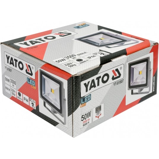 REFLEKTOR DIODOWY Z CZUJN. RUCHU 50W 3500LM YATO -zdjęcie numer 4
