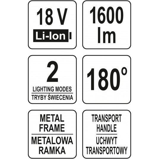 REFLEKTOR LED 18V 1600LM 20W - BODY -zdjęcie numer 8