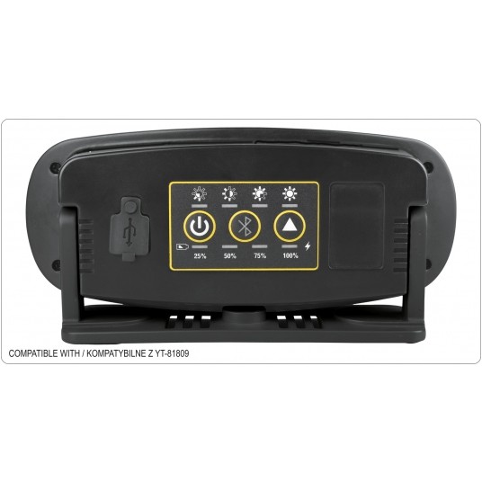 REFLEKTOR PRZENOŚNY,GŁOŚNIK 2X15W 2000LM -zdjęcie numer 8