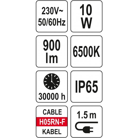 REFLEKTOR PRZENOŚNY SMD LED 10W 900LM -zdjęcie numer 4