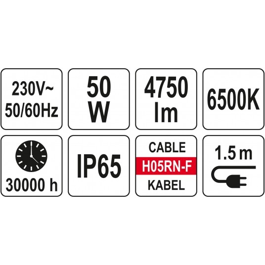 REFLEKTOR PRZENOŚNY SMD LED 50W 4750LM -zdjęcie numer 5
