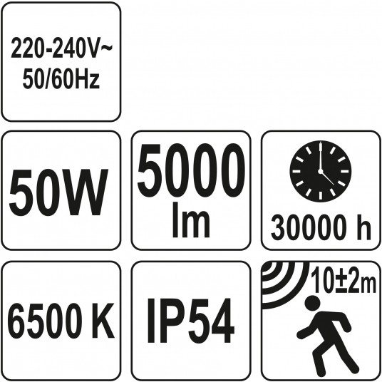 REFLEKTOR SMD LED 50W 5000LM Z CZ.RUCHU -zdjęcie numer 3