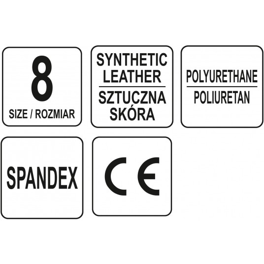 RĘKAWICE ANTYPOŚLIZGOWE NAKRAP. R. 8 -zdjęcie numer 10