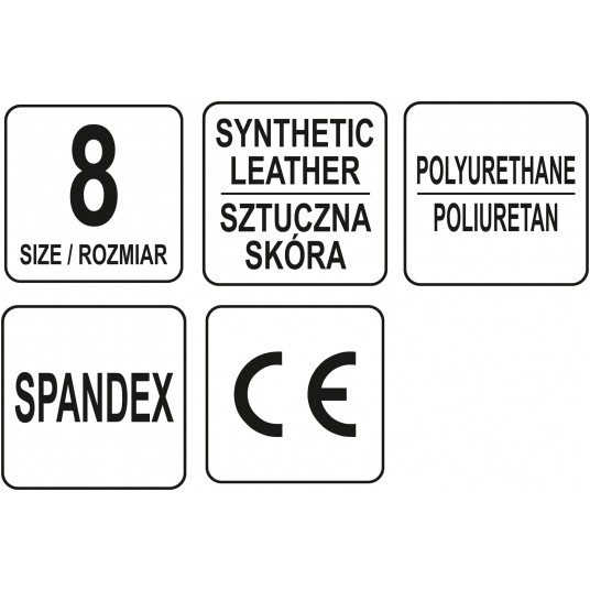 RĘKAWICE BEZ PALCÓW OCHR. ODCISK. R. 8 -zdjęcie numer 10