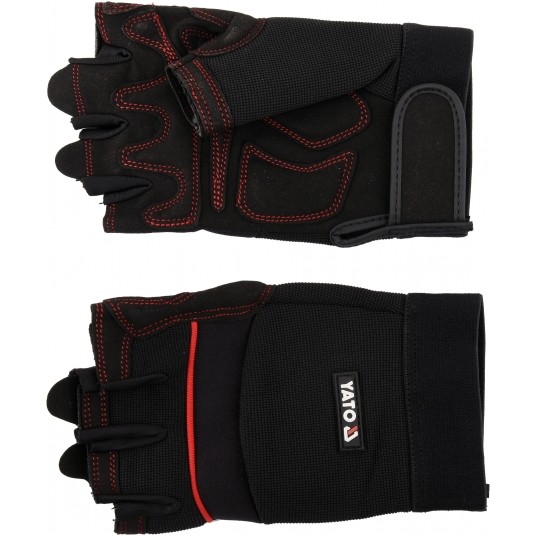 RĘKAWICE BEZ PALCÓW OCHR. ODCISK. R. 8 -zdjęcie numer 8