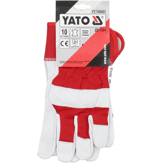 RĘKAWICE BUDOWLANE KOZIA SKÓRA R. 10 -zdjęcie numer 7