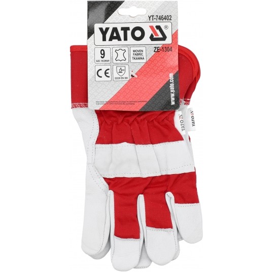 RĘKAWICE BUDOWLANE KOZIA SKÓRA R. 9 -zdjęcie numer 7